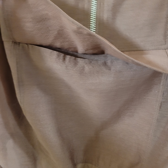 Good American brown cropped 1/2 zip sheer jacket - Picture 4 of 9